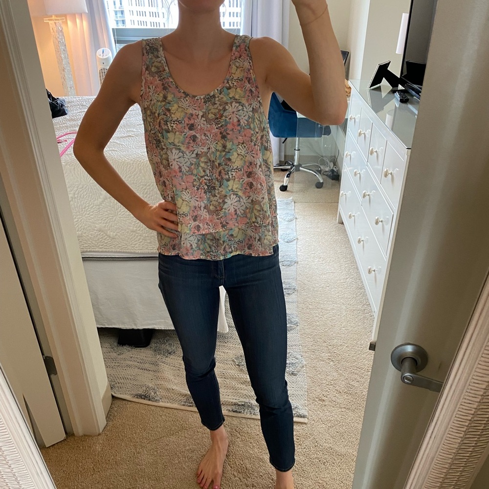 Nordstrom BP Tank Top Floral Size Medium